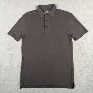 Faherty Polo Shirt Mens XS Gray Cloud Cotton Casual Short Sleeve Preppy Pima